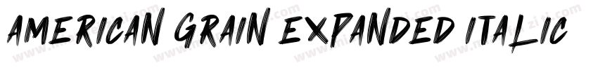American Grain Expanded Italic字体转换
